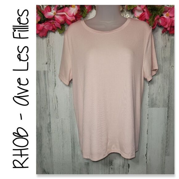NWT RHOB BY JOYCE AZRIA - AVEC LES FILLES Short Sleeve Shirt - Picture 1 of 8